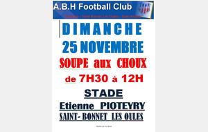 Soupe aux choux + Match U15